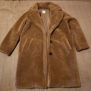 GAP Brown Teddy Fluffy Coat Size Medium